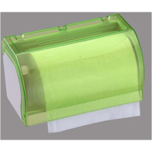 Hotel Publicl Toilet Green Translucent Round Plastic Wall Mounted Kitchen Tissue Paper Towel Holder